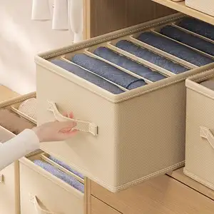 Bedroom Handle Foldable jeans organization Boxs Blanket clothes organizer closet storage for clothes