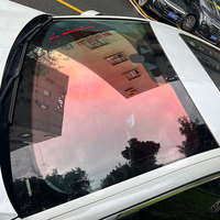 Película Solar Difol Rose Phantom Roja, Colorida, con Aislamiento Térmico, Protección UV del 99%, Antiexplosión, Nano PET 80%, para Automóviles