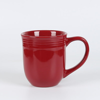Service de vaisselle de table en grès personnalisé, vaisselle en céramique rouge foncé
