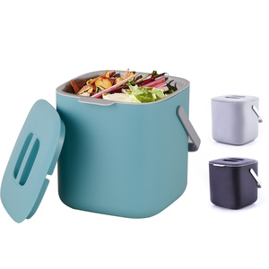 Poubelle à compost pour déchets alimentaires en plastique, prix d'usine, avec compartiment intérieur - Product Image 1