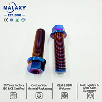 Malaxy Titanium Hex Head Bolts High Strength Lightweight Corrosion Resistant Fastener Titanium Bolts