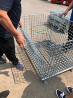 Cage de stockage pliable robuste en treillis métallique 1000 kg 2000 kg pour entrepôt e-commerce, logistique et atelier frigorifique, panier de correspondance