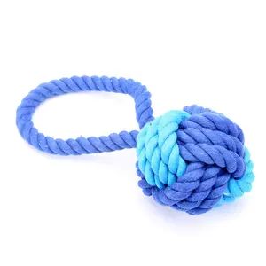 2 Colors Dog Chew Toy Rope And Ball Dog Toy With Handle For Small And Medium Dogs