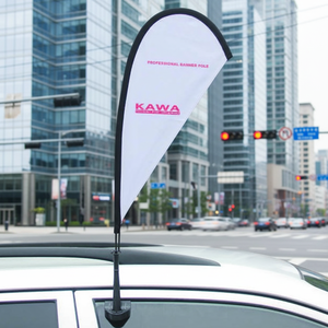 Bandera <span class=keywords><strong>de</strong></span> Coche Promocional <span class=keywords><strong>de</strong></span> Alta Calidad, Mini Bandera Publicitaria para Ventana <span class=keywords><strong>de</strong></span> Coche, Forma <span class=keywords><strong>de</strong></span> Lágrima, Poliéster, Base <span class=keywords><strong>de</strong></span> Aluminio, Diseño Personalizado - Product Image 2