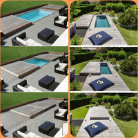 Couverture de piscine motorisée électrique automatique taille personnalisée nouvelle conception rétractable verticale plancher de terrasse en bois piscines de spa piscines en aluminium