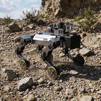 Robot Perro IA de Escritorio TEPKOBOT 15DOF con Reconocimiento de Emociones, Control por Gestos, Seguimiento Facial y Patas con Ruedas - Kit STEM