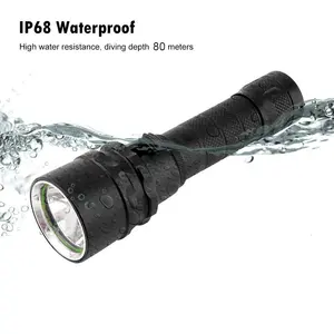 AJOTEQPT Professional Diving Flashlight L2 Torch Light Customized Rechargeable 80m Depth Diving Flashlight