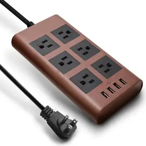 Smart Surge Protector Power Strip mit 4 USB-Ladeans chl üssen und 6 amerikanischen Steckdosen, geeignet für Home Desktop Wohnheim und so weiter