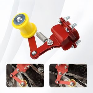 Tendeur de chaîne de moto universel, réglage automatique, noir avec rouleau jaune pour mise à niveau et modernisation - Product Image 5