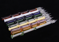 Stylo à plume en verre artisanal de haute qualité, style vintage, personnalisé, pour la calligraphie, l'écriture et le dessin, coffret cadeau pour les fêtes