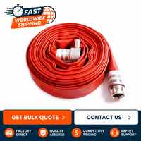 Tuyau d'incendie flexible en caoutchouc rouge de 15m et 30m, haute résistance, pour pompiers, usage forestier et agricole, prix usine OEM