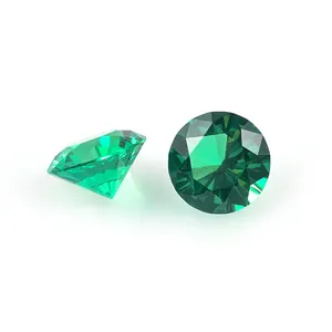宽敞的热液祖母绿1.5毫米-12毫米圆形明亮切割哥伦比亚祖母绿松散宝石