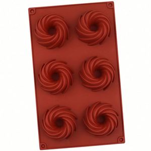 Eco-Friendly 6 Hole Vortex Shape Cake Home Diy Cookie Kitchen Reused <b>Silicone</b> <b>Resin</b> <b>Mold</b> Hand Make Soap Candy OEM\ODM - Product Image 3