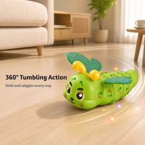 Juguete <span class=keywords><strong>de</strong></span> Oruga <span class=keywords><strong>El</strong></span>éctrica Bailarina, Gusano Universal que Camina y se Mueve con Música y Luz, Insecto LED Brillante que Canta y Baila - Product Image 3