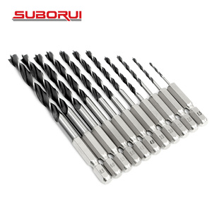 Suborui <span class=keywords><strong>3</strong></span>มม. 6มม. 8มม. 10มม. 13มม. HCS ก้านเห<span class=keywords><strong>ล</strong></span>็กคาร์บอนสูงปลายสว่านเจาะไม้ - Product Image 3