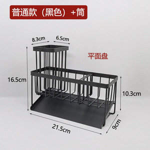 Estante para esponjas de acero inoxidable 304 con bandeja, almacenamiento para fregadero de gran capacidad, organización de encimera para suministros de cocina - Product Image 4