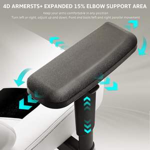 Penjualan laris kulit PU hitam putih 180 Kulit Buatan tak terbatas lembut Sway kursi Gaming ergonomis atas 5 kursi kantor berakhir sakit punggung - Product Image 2