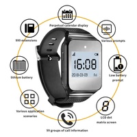Système d'appel sans fil pour serveurs, récepteur de montre et bipeur hôte pour café et restaurant