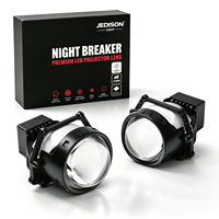 Kit de mise à niveau de phares LED pour voitures avec lentille de projecteur LED de 3 pouces, projecteur bi-LED, faisceau haut et bas super lumineux