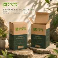 Boîte de compléments alimentaires en papier kraft écologique avec logo personnalisé, vente en gros, emballage alimentaire recyclable, capsules rectangulaires, Chine