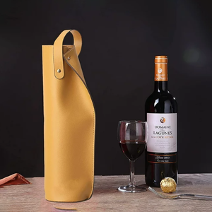 Eco-Friendly Stainless Steel Leather Red Wine Packaging Bag with Handbag Carrier and Bottle Protection Gift Bag - Product Image 4
