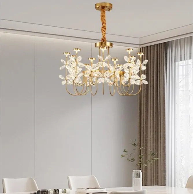 Cerchio di cristallo luce pendente per soggiorno soggiorno decorativo del soggiorno luce led moderna
