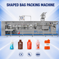 Machine d'emballage automatique horizontale pour sachets de forme spéciale, pour le remplissage de liquides en sachets souples