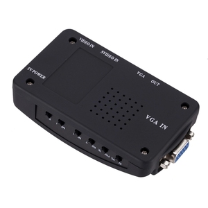 1 año de garantía Convertidor de S-Video compuesto RCA a <span class=keywords><strong>VGA</strong></span> Convertidor AV <span class=keywords><strong>VGA</strong></span> de plástico 3D TV PC Pantalla a color Adaptador de resolución 1080p - Product Image 5