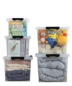 Top sale durable customized clear thickened plastic storage boxes & bins with lid