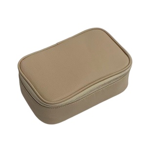 Blue <b>Men</b> Travel PU <b>Toiletry</b> <b>Bag</b> With Inner Zipper Pocket Durable Waterproof Cosmetic Case Custom Logo Cosmetic <b>Bag</b> - Product Image 2