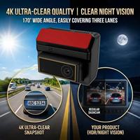 Caméra de voiture 4K 3 pouces STARVIS 2 IMX675 WiFi sans fil, vision nocturne, boîte noire pour voiture, caméra de tableau de bord avant et arrière 4K