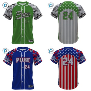 FQ Custom American <strong>Baseball</strong> <strong>Jersey</strong> Sublimation Digital <strong>Camo</strong> <strong>Baseball</strong> <strong>Jerseys</strong> Full Buttons <strong>Baseball</strong> <strong>Jerseys</strong> for Sports Uniforms - Product Image 3