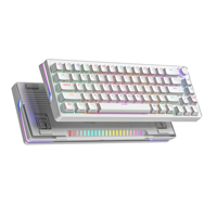 Nuevo Teclado Mecánico para Juegos Inalámbrico 2.4G USB 2.0 con Retroiluminación RGB, Anti-Ghosting, 68 Teclas Programables, 60% Hot Swappable