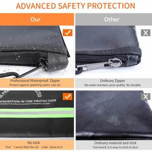CUSTOM Waterproof Fireproof Security Storage <b>Bag</b> Zipper Closure Cash Passport Organizer Filing for Cash Passport Management - Product Image 3