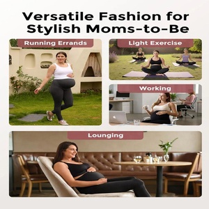 Vente en gros collants de maternité OEM sans couture sur la bosse leggings de yoga de <span class=keywords><strong>grossesse</strong></span> avec soutien du ventre - Product Image 6