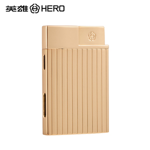 Briquet à Gaz Butane <span class=keywords><strong>HERO</strong></span> Haut de Gamme Portable en Métal Doré Ultra-Mince Flamme Coupe-Vent, Cadeaux d'Affaires Personnalisés avec Logo, Vente en Gros - Product Image 1