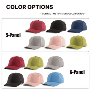 Custom Logo 5 Panel <b>Waterproof</b> Laser Perforated Baseball Cap Blank High Quality Performance Golf <b>Hat</b> - Product Image 6