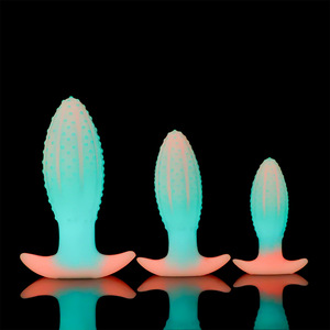Tre dimensioni bagliore nel buio anale <span class=keywords><strong>Plug</strong></span> <span class=keywords><strong>In</strong></span> Silicone luminoso Dildo ananas <span class=keywords><strong>Plug</strong></span> anale per femmina - Product Image 3