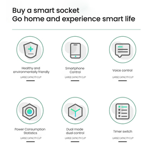 Honpnk11 Tuya không dây wifi thông minh Ổ cắm <span class=keywords><strong>mini</strong></span> chúng tôi tiêu chuẩn 10A/16A điện thoại <span class=keywords><strong>Alexa</strong></span> hẹn giờ chuyển đổi - Product Image 5