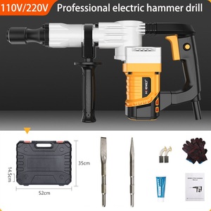 Marteau électrique robuste 110V/220V, 2400W, haute puissance, pour la démolition de murs en béton, perceuse à percussion rotative - Product Image 4