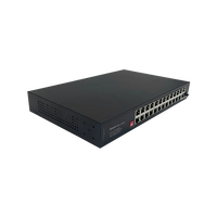 Commutateur réseau Gigabit 24 ports OEM/ODM d'usine avec 2 ports Uplink 1000M PoE, débit de transfert non bloquant de 14,8 Gbit/s et 6,55 Mpps