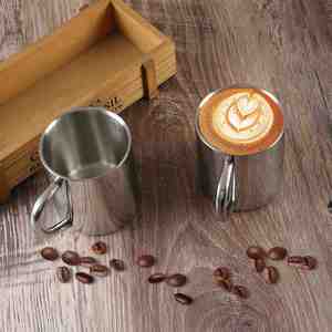 Taza de Café de Metal Aislada, Resistente, Libre de BPA, con Logotipo Personalizado, para Camping, 220ml 300ml, Tazas de Acero Inoxidable de Doble Pared con Asa - Product Image 4