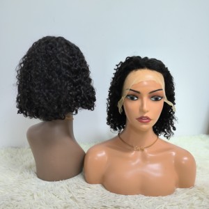 โปรโมชั่น Letsfly วิกผมบ๊อบลอนน้ำ 27$  วิกผมหน้าผากลูกไม้ 13x4 ขนาด 10 12 14 นิ้ว น้ำหนัก 200 กรัม ผมแท้แบบดิบ ขายส่งวิกผมมนุษย์แบบลอน 200% - Product Image 1