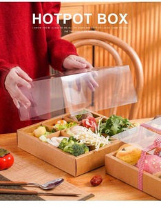 Caja <span class=keywords><strong>de</strong></span> embalaje <span class=keywords><strong>de</strong></span> papel <span class=keywords><strong>de</strong></span> etiqueta privada IMEE con tapa transparente para tiramisú Mousse Swiss Roll Cake Cheese Pastelería Postre Brownies - Product Image 6