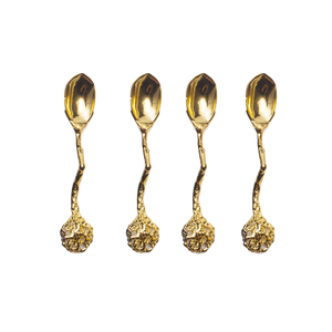 handcrafted pure brass spoon for traditional kitchens antique style brass spoon <b>set</b> for dining table decor at <b>cheap</b> price - Product Image 1