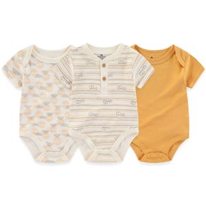 Mameluco de bebé <span class=keywords><strong>recién</strong></span> <span class=keywords><strong>nacido</strong></span>, traje de gateo de algodón puro, mono triangular de clase A, ropa de bebé acanalada de una pieza con borde cruzado, suministro ODM - Product Image 6
