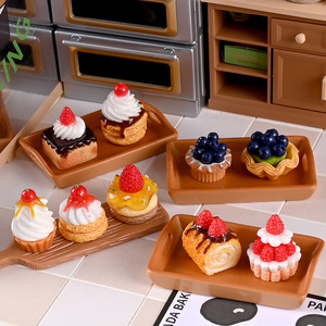 Accesorios de arcilla para simulación de alimentos, juguetes de pastel, adornos para tienda de postres, miniaturas de resina plástica con efecto de goteo, suministros de manualidades DIY para niños - Product Image 4