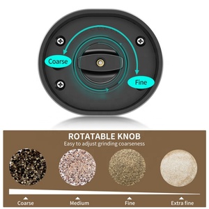 Battery Electric Automatic Salt Mill <b>Pepper</b> <b>Grinder</b> Ceramic Coarseness Adjustable Salt <b>Grinder</b> Electric <b>Pepper</b> Mill - Product Image 4