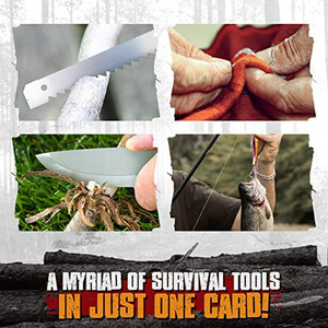 Carte à hameçons 30 en 1 en acier inoxydable, outil de survie, équipement de pêche en plein air, équipement de chasse, couleur grise, longueur de lame de 14 pouces - Product Image 5