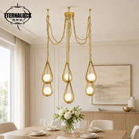 Décoration intérieure moderne, salle à manger, salon, café, boutique, escalier, luminaire suspendu en verre LED
